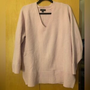 Pale pink oversized J Crew sweater